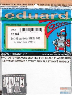 EDUFE907 1:48 Eduard Color Zoom PE - Su-35S Flanker-E Seatbelts (GWH kit)