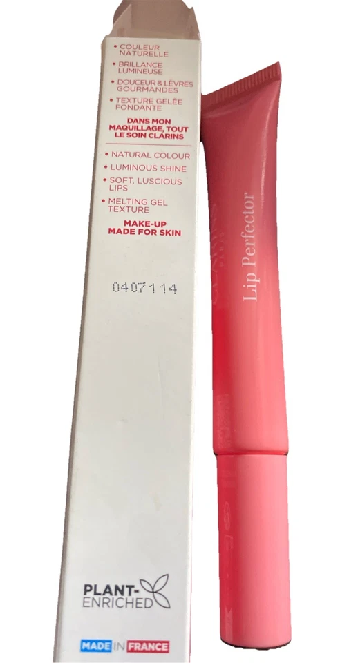 Clarins Natural Lip Perfector Tamaño Completo 01 ROSE SHIMMER (NUEVO EN CAJA) Foto 2 de 2