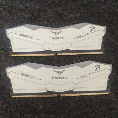 32GB DDR5 RGB T-Force DELTA 6000 Mhz CL38 White FF4D516G6000HC38ABK