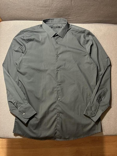 Men Harris x Lewis Shirt Grey Polyester 36 / S /