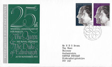 1972 Royal Silver Wedding. Windsor, Berks Cancellation First Day Cover