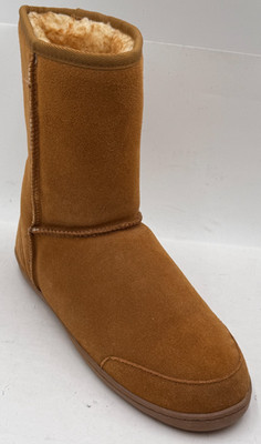 Guide Gear 10'' Mens Snow Boots Size 10 Brown Suede Wool Mid Calf Pull On Boots