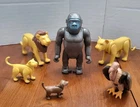 Vintage Playmobil Zoo Jungle Animals Toy Lot Of 6 Inc Lions Gorilla Vulture Dog
