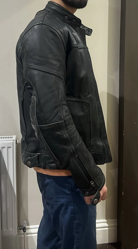 Merlin Cable Leather Jacket- Black - 38 RRP £450 - Image 4 of 4