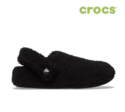 CROCS Adult CLASSIC COZY SLIPPERS Sz. M-5 W-7 NEW 209386-001 BLACK