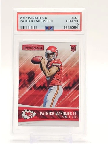 PATRICK MAHOMES II 2017 ROOKIES & STARS ROOKIE FOOTBALL RC PSA 10 Q0004