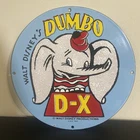 VINTAGE DISNEY DUMBO DX GASOLINE MOTOR OIL PORCELAIN SIGN