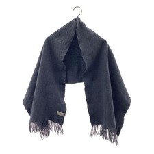 Yohji Yamamoto POUR HOMME Fringe Long Stole Charcoal Gray Used From Japan