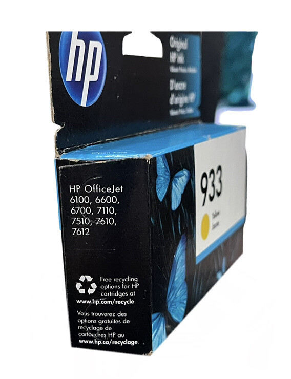 HP 933 Yellow Jaune Ink Cartridge Sealed Original Exp March