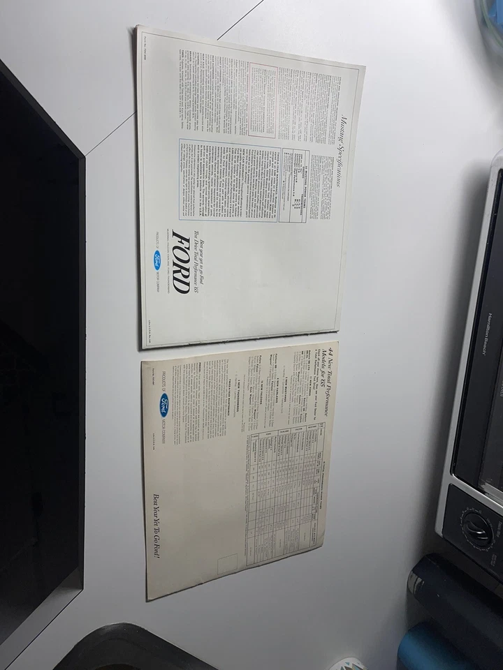 2 Ford Mustang 1965, Falcon, Fairlane, Thunderbird, folletos de ventas, Nos Foto 2 de 3