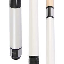 ASKA 28-Ounce Heavy Hitter Jump Break Cue Stick 3pc Cue White JBCH28W