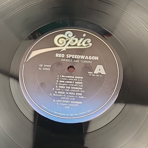 REO Speedwagon – Wheels Are Turnin' 1984 Epic QE 39593 Classic Rock Vinyl LP NM - Picture 7 of 24