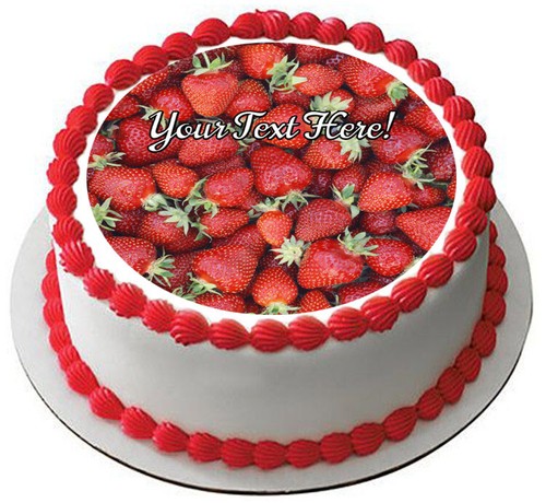 Strawberry - Edible Cake Topper or Cupcake Topper - Picture 14 of 15
