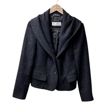 MaxMara Shawl Collar Wool Blend Coat Jacket T...
