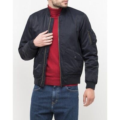 LEE JEANS BOMBER JACKET GIUBBINO UOMO GIUBBOTTO GIACCONE CORTO BLU SLIM FIT  | eBay