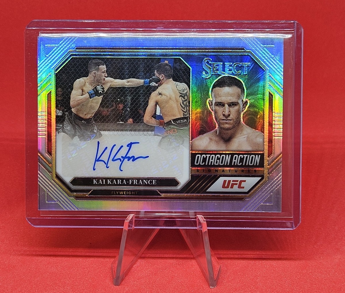 UFC 王者 アマンダ・ヌネス ゴールドカード psa10 2023 Select UFC Kai Kara France Auto Silver Octagon Action