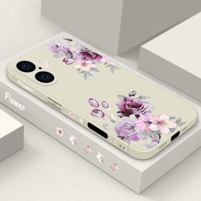 Weiche TPU Handyhülle für iPhone 17 16 Pro Max 15 14 13 12 11 Rose Blume Cover
