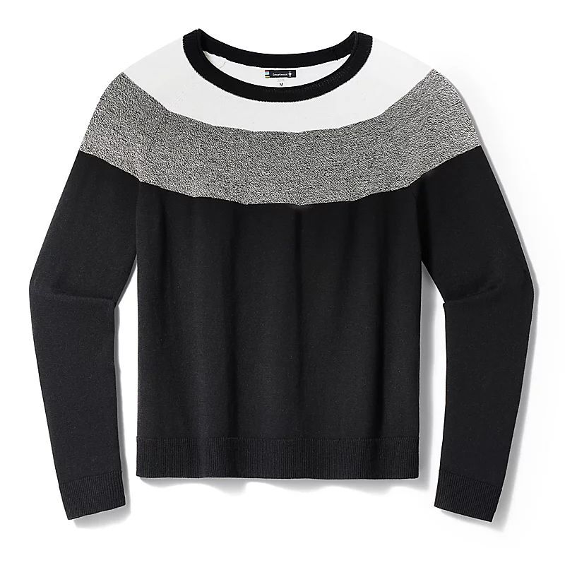 売れ筋商品|||スマートウール ニット&セーター アウター レディース Edgewood Colorblock Crew Sweater - Women's Black Smartwool Edgewood Colorblock Crew Women's Sweater, Black