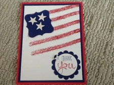 July 4th patriotic thank you soldier card kit of 10 made w/ Stampin' Up!