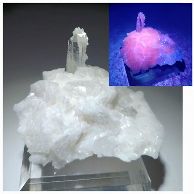 ***WOW 80'S-Superb Quartz & Dolomite Fluorescent Calcite crystals, mine China***