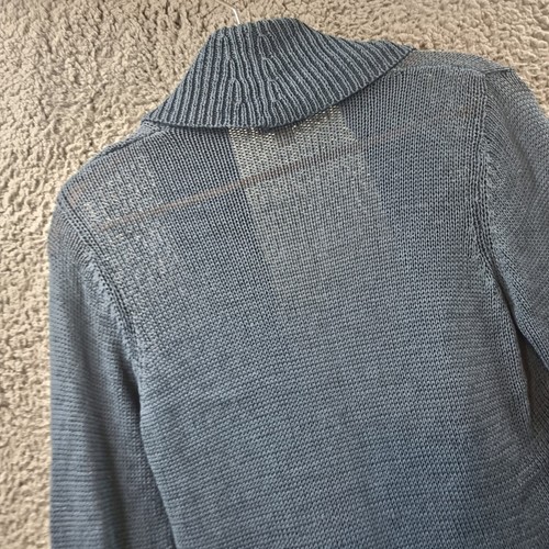Vintage Sussan Womens Cardigan Size L Blue Long Sleeve Collared V-Neck - Picture 9 of 14