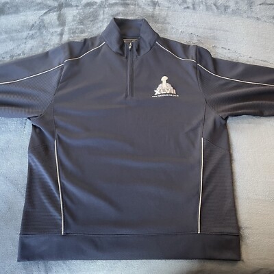Cutter & Buck Dry Tec Long Sleeve 1/4 Zip Super Bowl XLVII Golf Pullover XL
