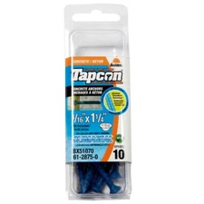 TAPCON BX51070 3/16 x 1-1/4-in Phillips Flat-Head Concrete Screw Anchor 10-Pack