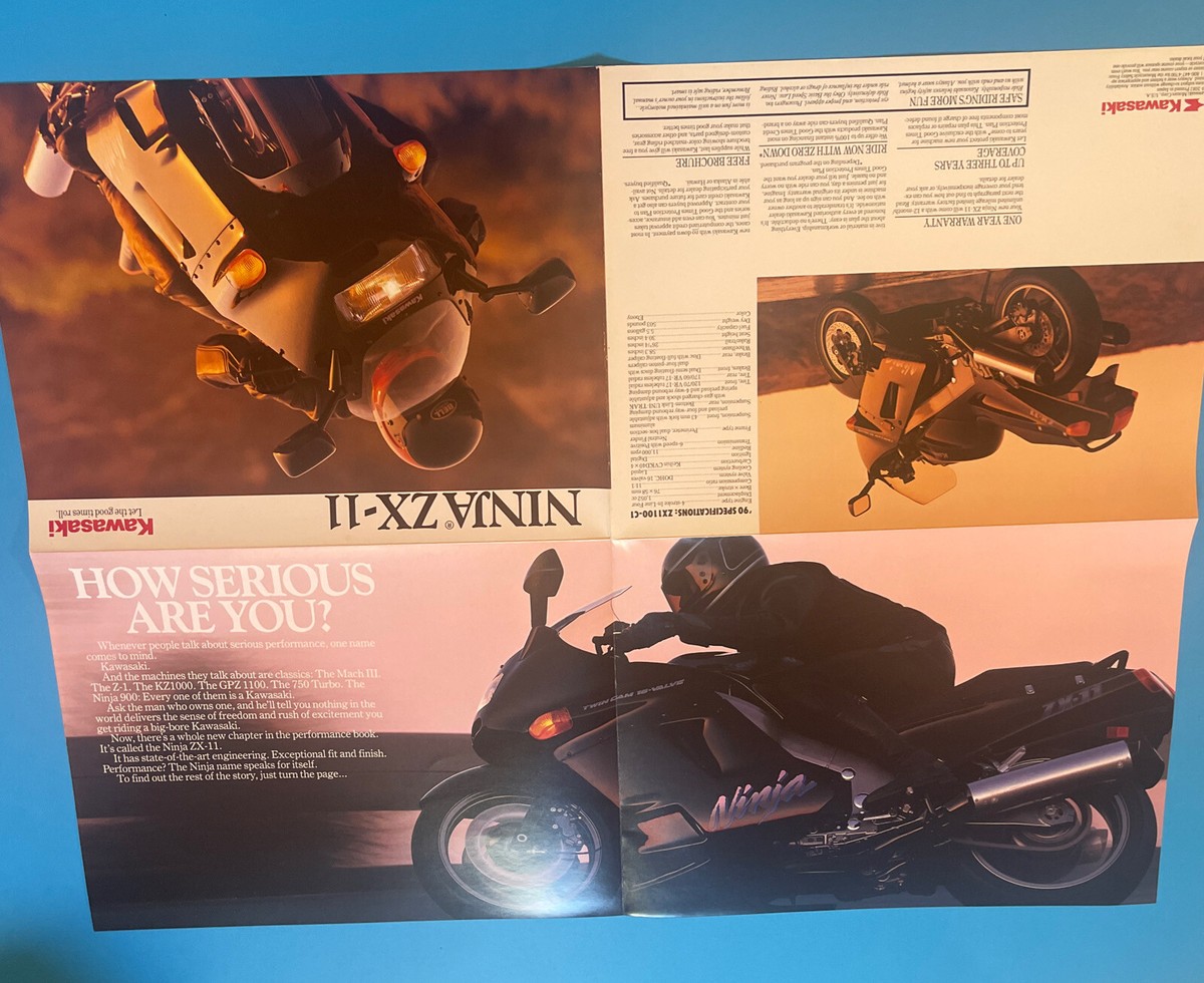 1990 KAWASAKI NINJA ZX-11 BROCHURE VINTAGE #2 | eBay
