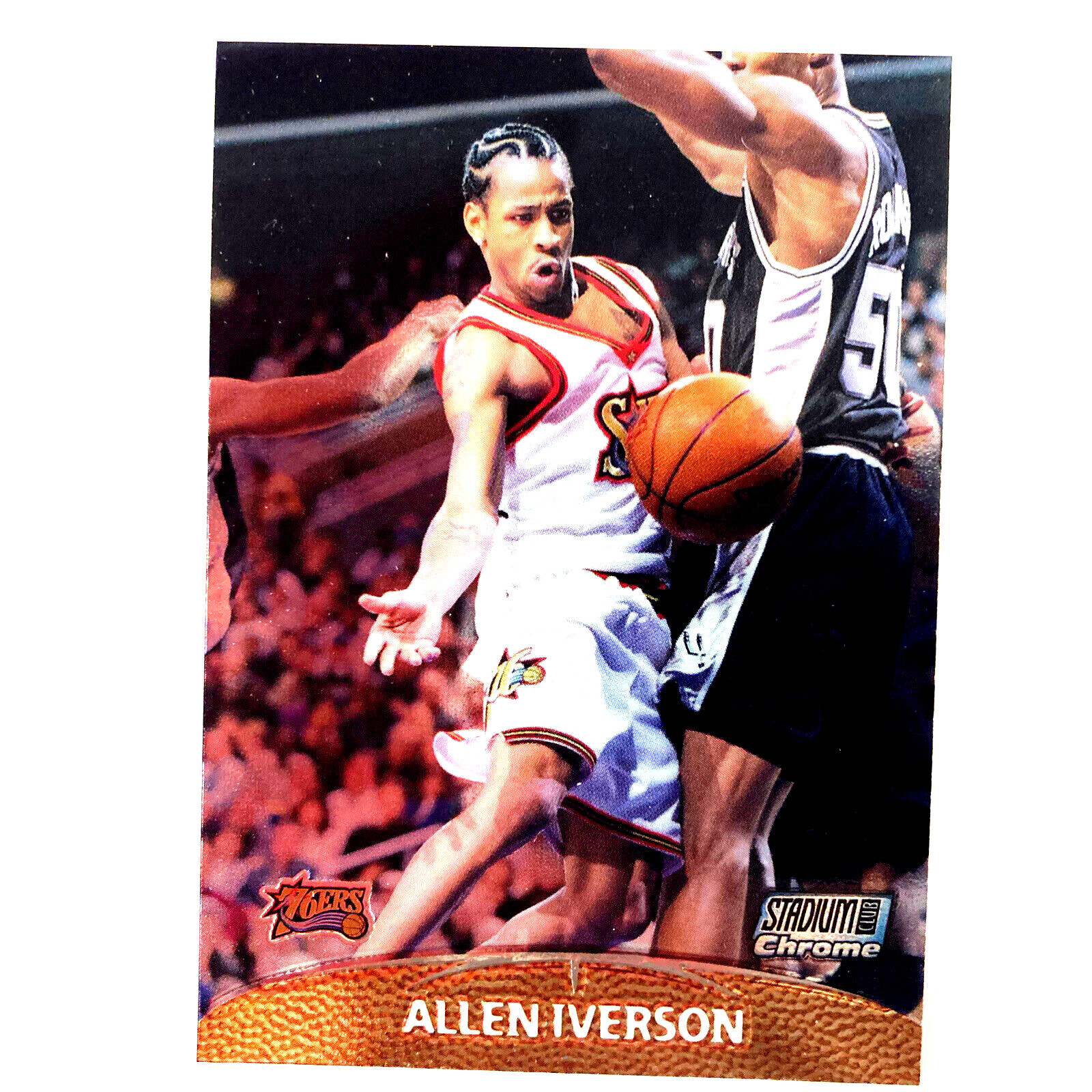 Allen Iverson 1999-00 Topps Stadium Club Chrome Card #1 NBA Philadelphia 76ers