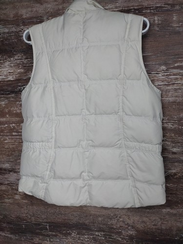 Eddie Bauer Women's Ivory Quilted Premium Goose Down Puffer Vest - Size M - Picture 8 of 13