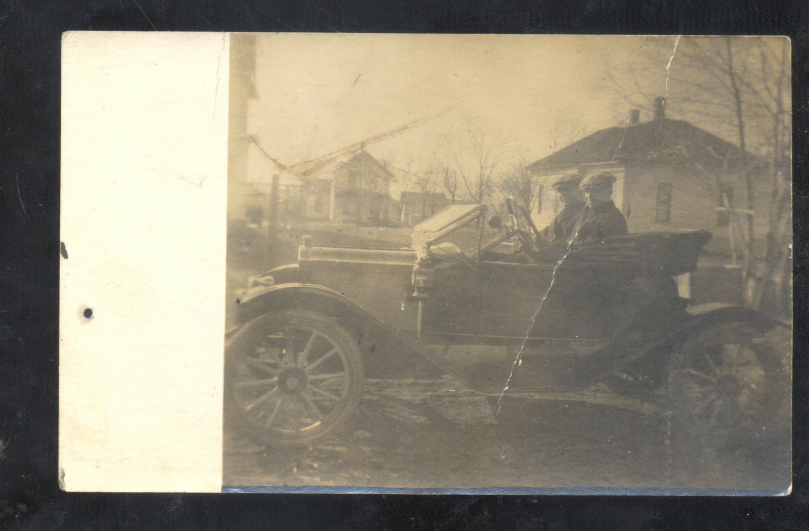 RPPC ROCKWELL CITY IOWA BRASS ERA AUTOMOBILE CAR VINTAGE REAL PHOTO