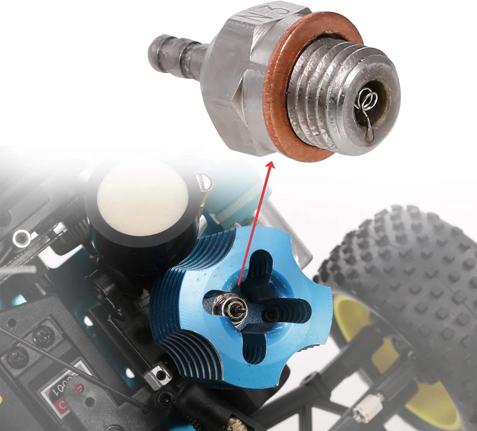 4pcs N3 Hot Glow Plug for Traxxas Kyosho HSP HPI Redcat 1/8 1/10 RC Truck Buggy - Image 2 of 4