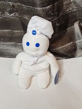1997 Vintage PILLSBURY Doughboy 6" Mini Bean Bag Plush Doll PROMO NEW