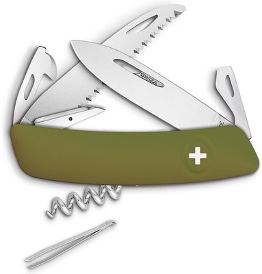 Swiza Knives D05 Olive Swiss Pocket Knife KNI.0050.1050