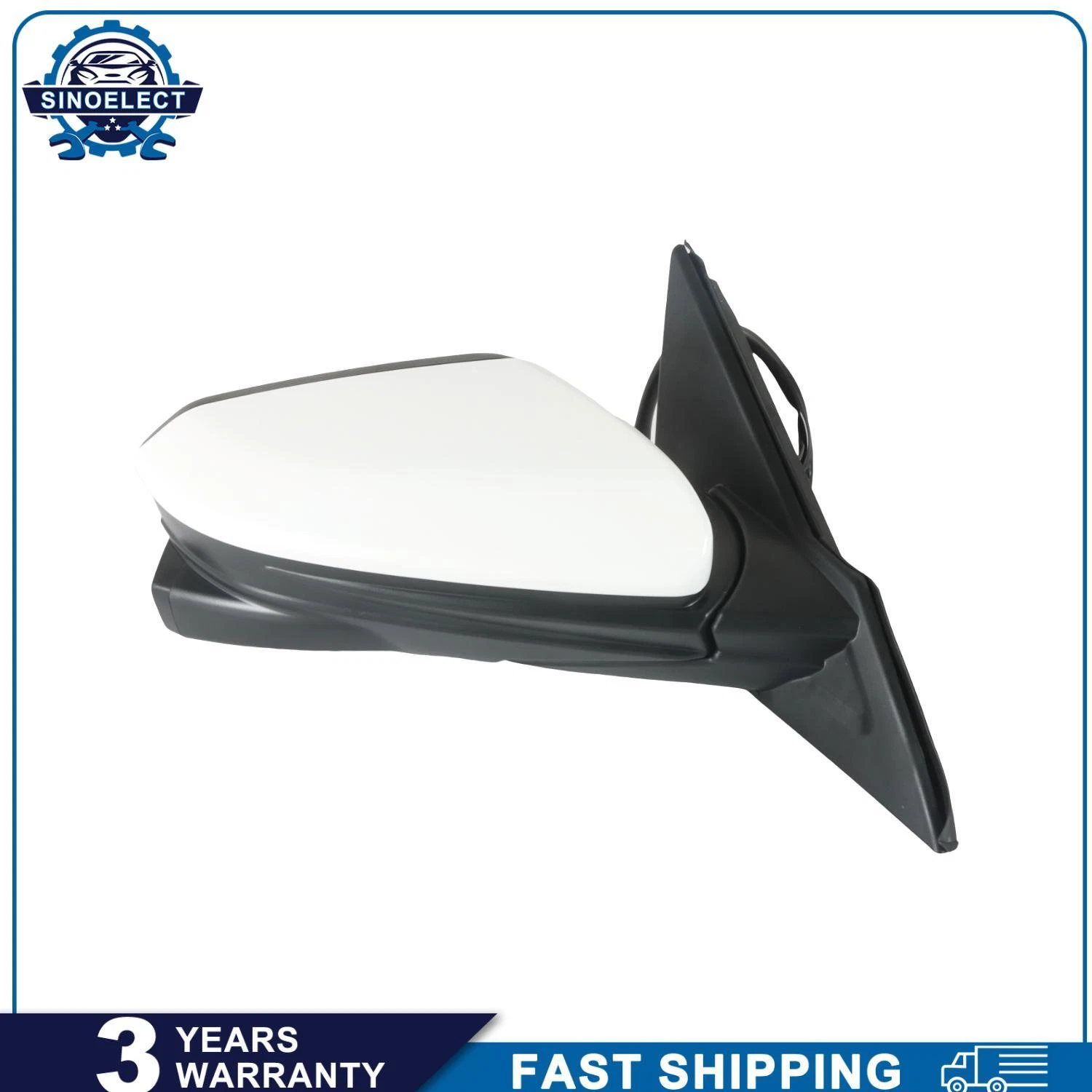 White Right Side Mirror Power Heated View Camera For Honda Civic 2016 2017-2021