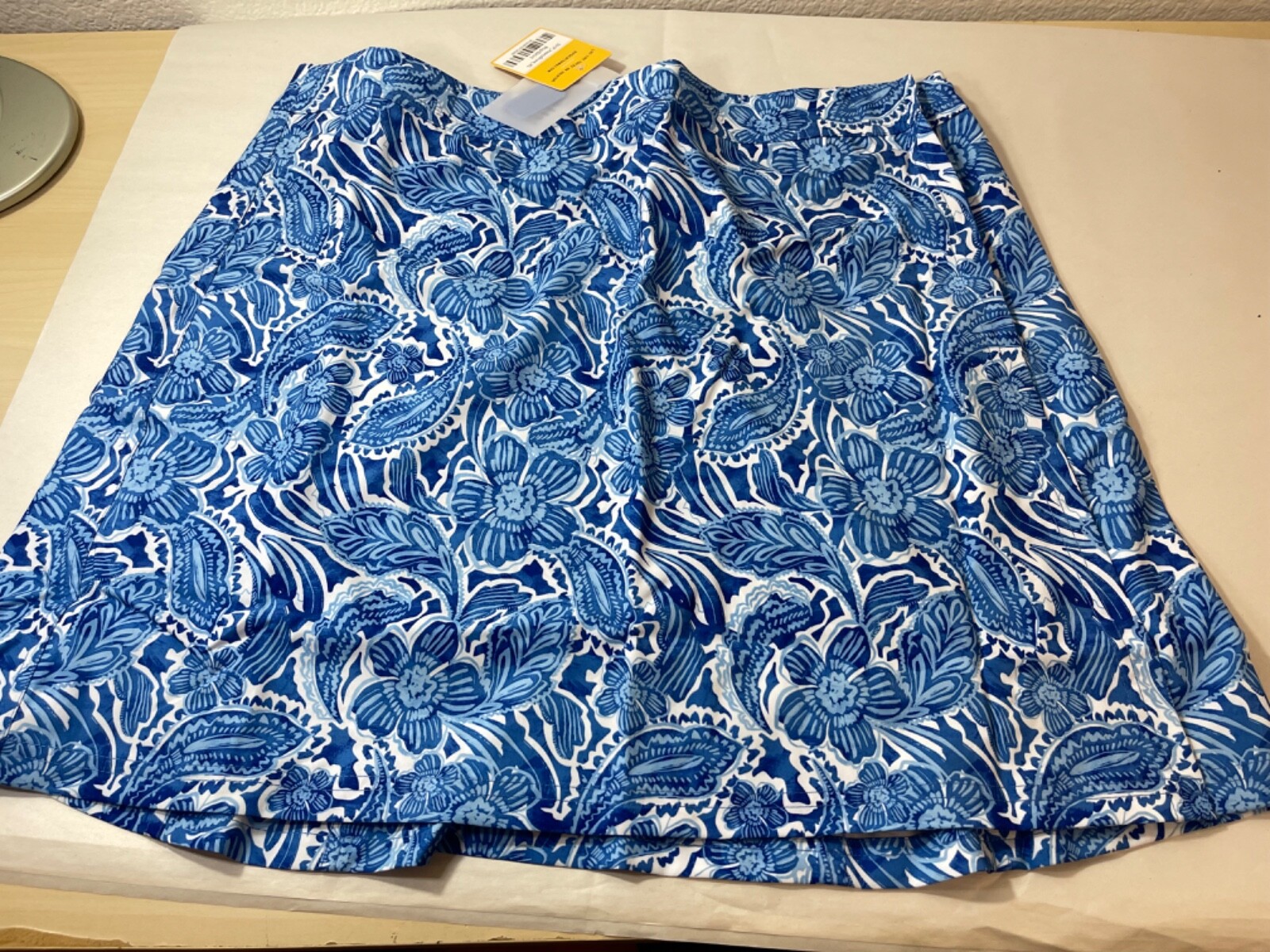 NWT Rip Skirt Hawaii Happy Blues Tropical Print Adjustable Leisure Wrap Skirt XL
