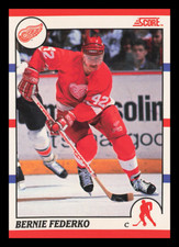 1990 Score #252 Bernie Federko Detroit Red Wings NHL Vintage Hockey Card