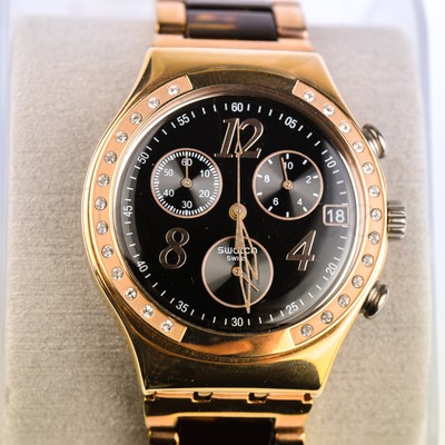 SWATCH IRONY CHRONO 2014 - YCG404GC - DREAMNIGHT 14 Roses - New | eBay