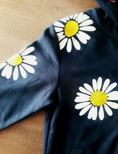 365 Kids Garanimals Girls Daisy Blue Long Sleeve Zip Up Hoodie, size 4 - Picture 3 of 5