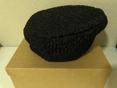 VINTAGE FRANCES PATIKY STEIN BLACK SILK HAT - with ORIGINAL  display picture 2
