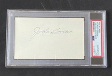 Jocko Conlan Umpire HOF Signed 3x5 Index Card ~ PSA/DNA Auth Slab
