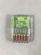 Mani Dental Root Canal Endo Stainless Steel K-files 21mm All Sizes 60 Files/pk