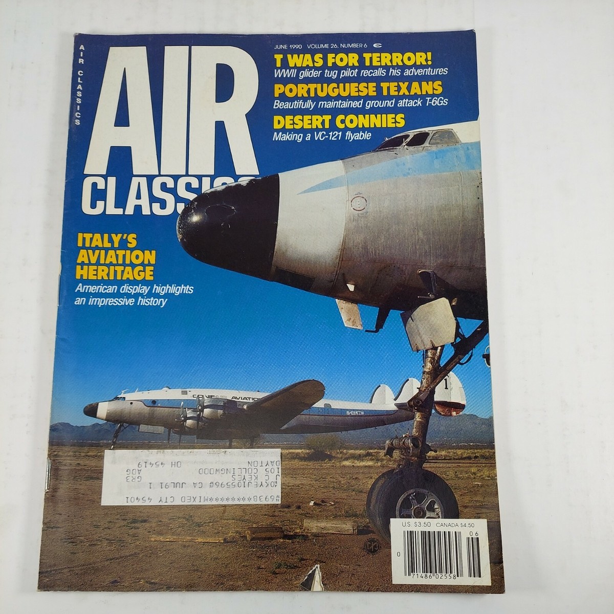 Air Classics Magazine June 1990 Vol 26 No 6 Italy's Aviation