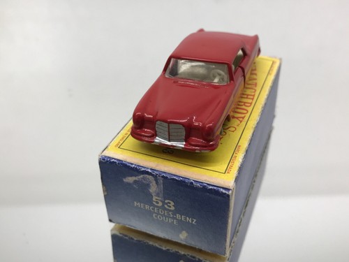 MATCHBOX 53 MERCEDES 220SE COUPE BPW -RED 3inch- HIGH QUALITY IN REPRO BOX - 502 - Picture 2 of 8