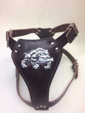 British Bulldog leather dog harness