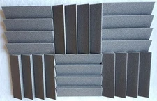  3 pack Acoustic Foam Slanted Tiles   2 x 12 x 12 (charcoal) * FREE SHIPPING