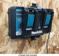 Wall Mount For Makita DC18RD 2-Battery Charger  CHARGER NOT INCLUDED 