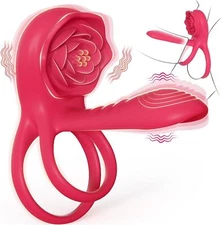 Penis Cock Ring Vibrator G-spot Dildo Massager Sex Toys For Women Men Couples