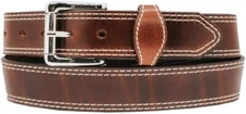 Geniune Leather Heavy Work Belt, Dark Brown