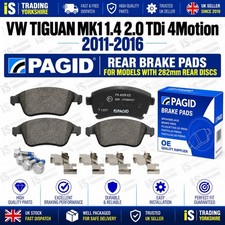 FOR VW TIGUAN MK1 1.4 2.0 TDI 4MOTION  2011-2016 REAR PAGID BRAKE PADS SET
